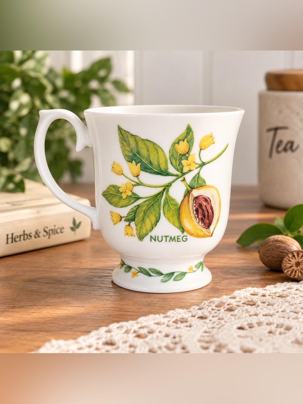 1997 Herb's & Spice Fine Bone China 1997 By Roy Kirkham Nutmeg,Ginger & Clove